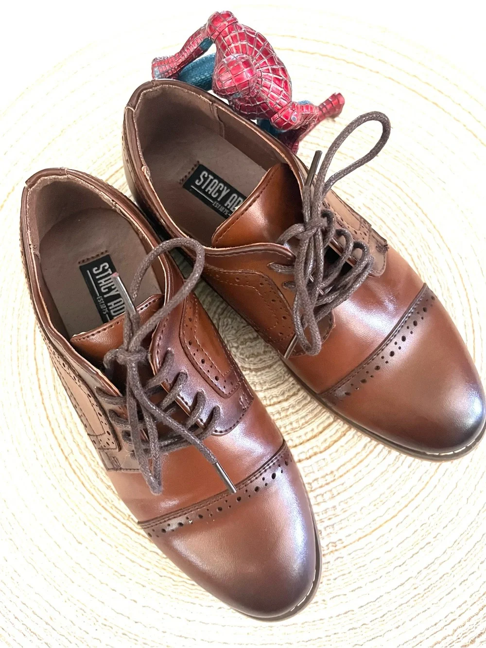 Stacy Adams Two-Tone Brown Leather Cap-Toe Derby